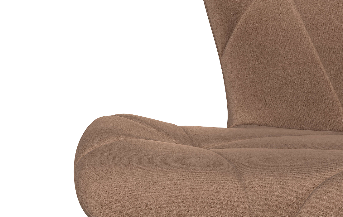 Дора К / стул велюр конфетти корица/Цвет металл черный